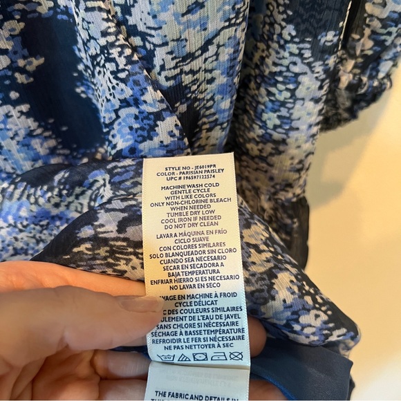 Joie Floral Layered Sheer Sleeve Flowy Dress in Parisian Paisley XL - Picture 10 of 15